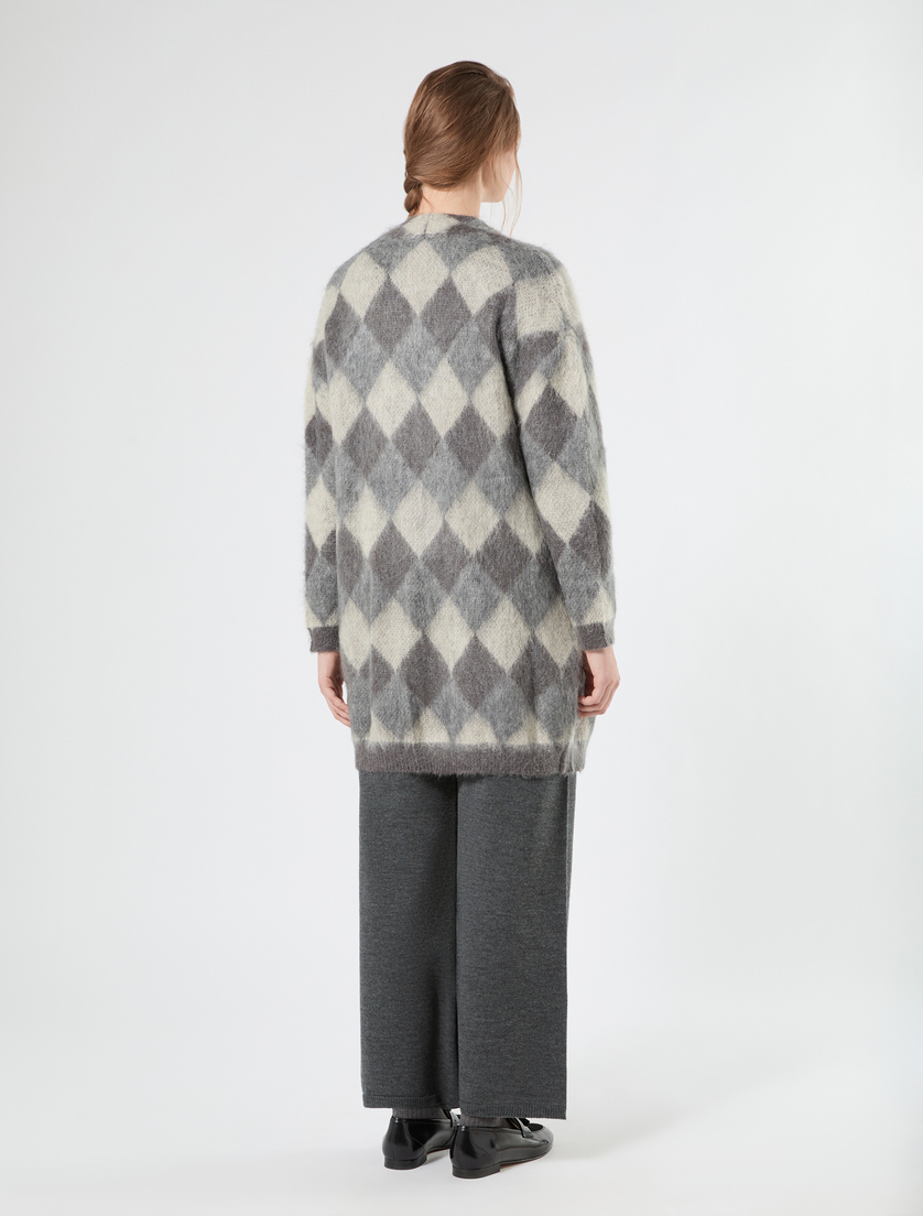Mohair-blend maxi cardigan - MEDIUM GREY - Marina Rinaldi - 4