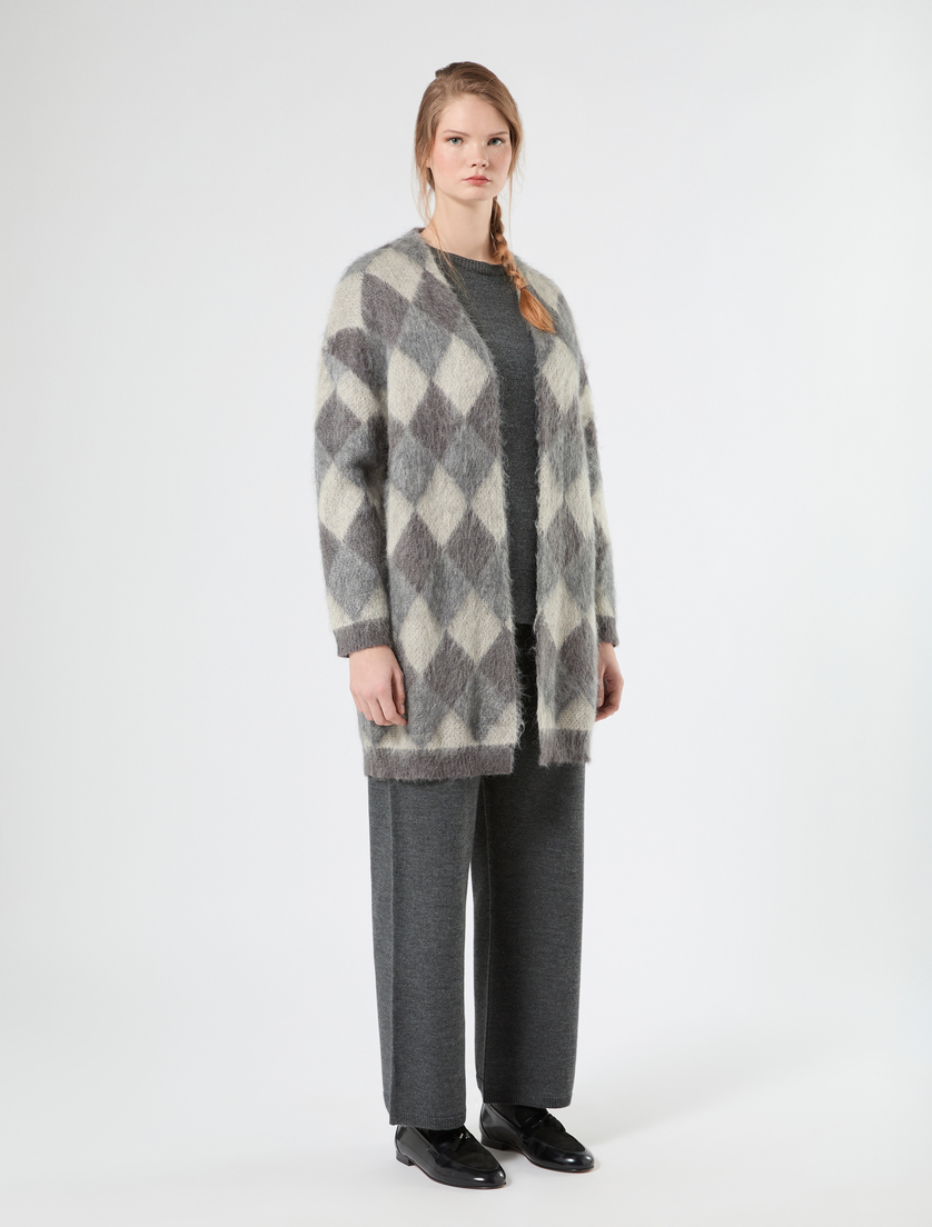 Mohair-blend maxi cardigan - MEDIUM GREY - Marina Rinaldi - 3