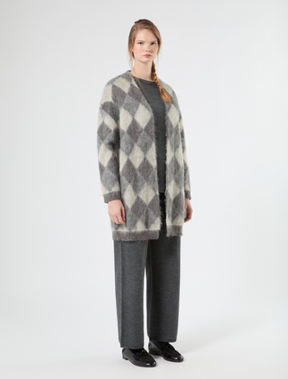 Mohair-blend maxi cardigan - MEDIUM GREY - Marina Rinaldi - 3