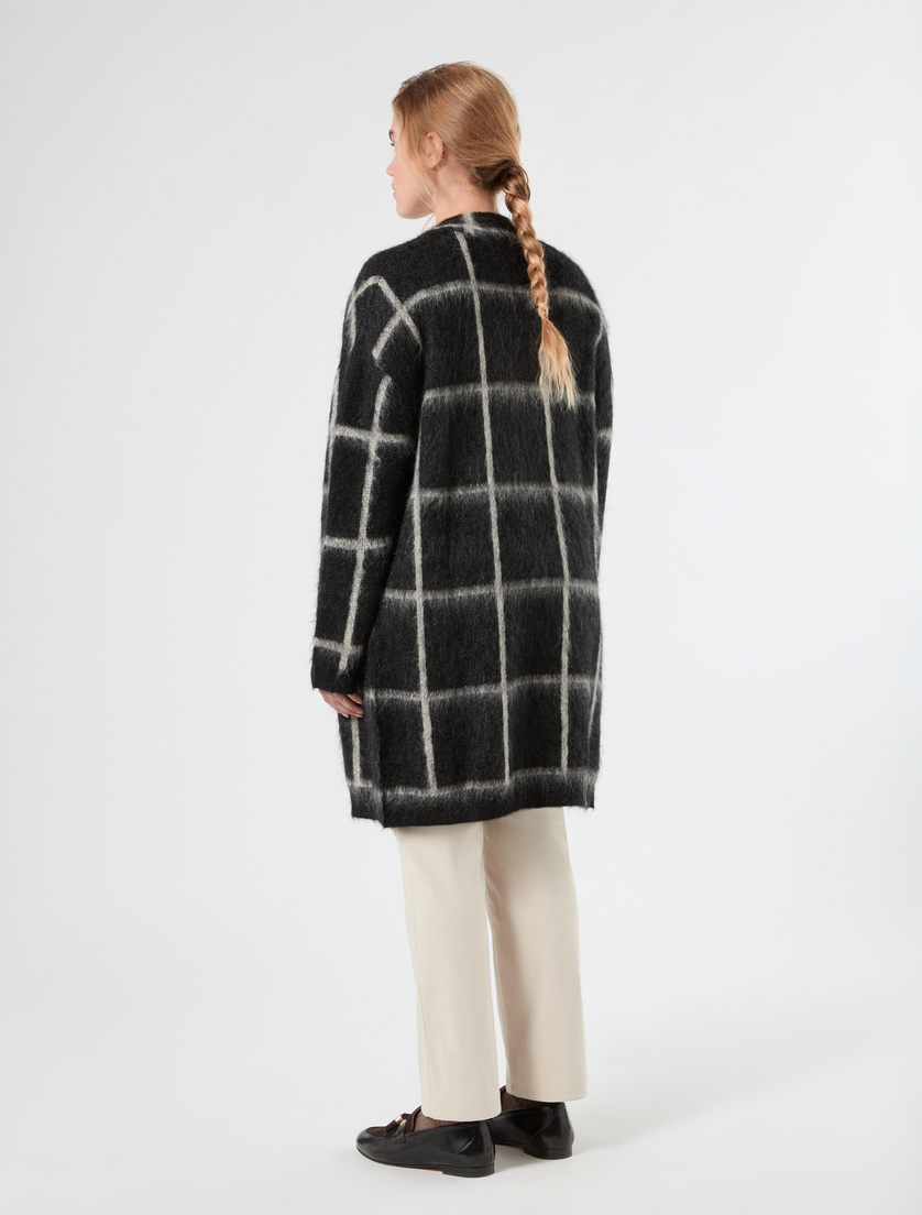 Mohair-blend maxi cardigan - BLACK - Marina Rinaldi - 4