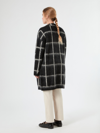 Mohair-blend maxi cardigan - BLACK - Marina Rinaldi - 4