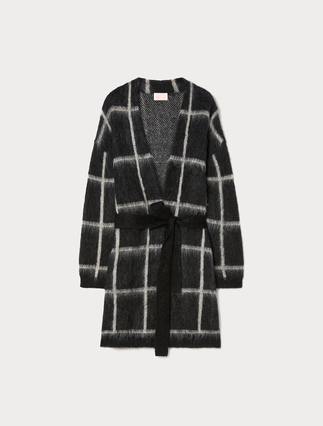 Mohair-blend maxi cardigan - BLACK - Marina Rinaldi - 1