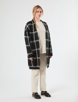 Mohair-blend maxi cardigan - BLACK - Marina Rinaldi - 3