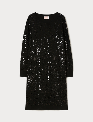 Abito in maglia stretch con paillettes - Marina Rinaldi