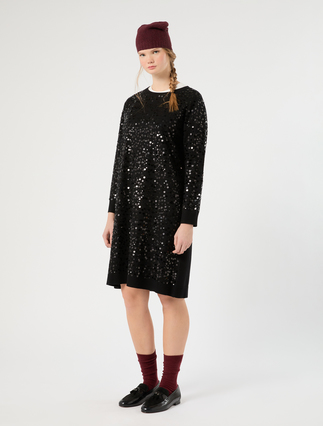 Abito in maglia stretch con paillettes - Marina Rinaldi