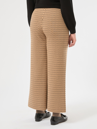 Jacquard wool-blend trousers - CAMEL - Marina Rinaldi - 4