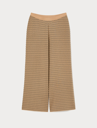 Jacquard wool-blend trousers - Marina Rinaldi