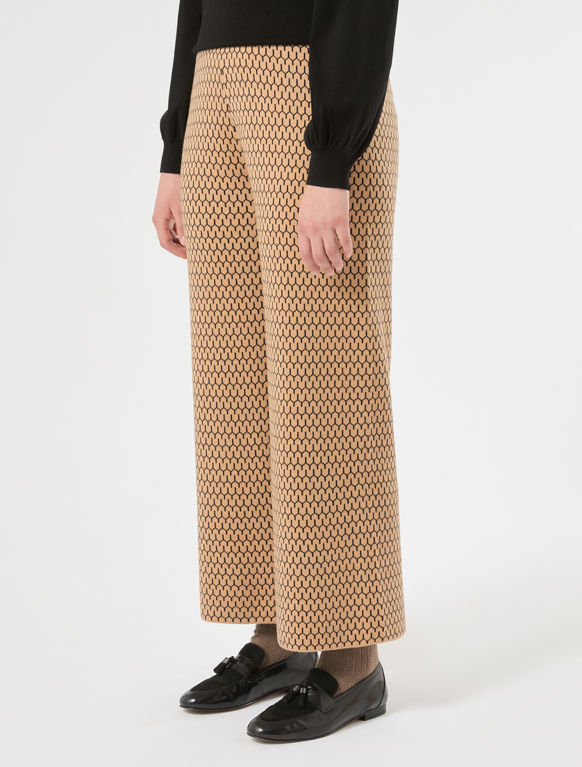 Jacquard wool-blend trousers - CAMEL - Marina Rinaldi - 3