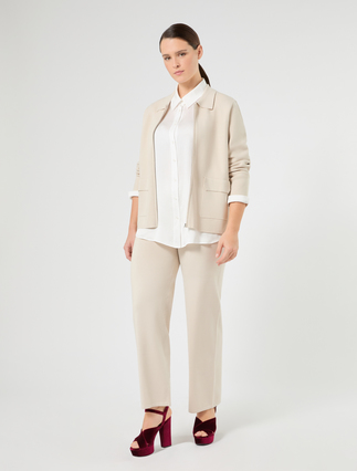 Wide-fit stretch viscose trousers - Marina Rinaldi