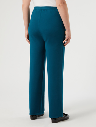 Wide-fit stretch viscose trousers - OIL - Marina Rinaldi - 4