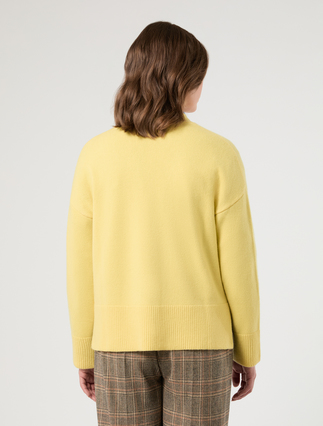 Wool cardigan - PALE YELLOW - Marina Rinaldi - 4