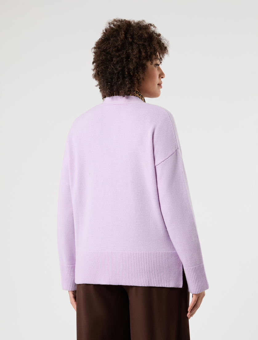 Wool cardigan - LILAC - Marina Rinaldi - 4