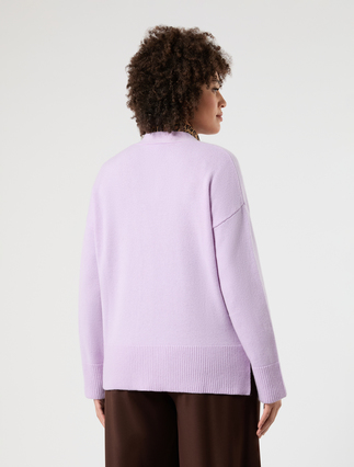 Wool cardigan - LILAC - Marina Rinaldi - 4