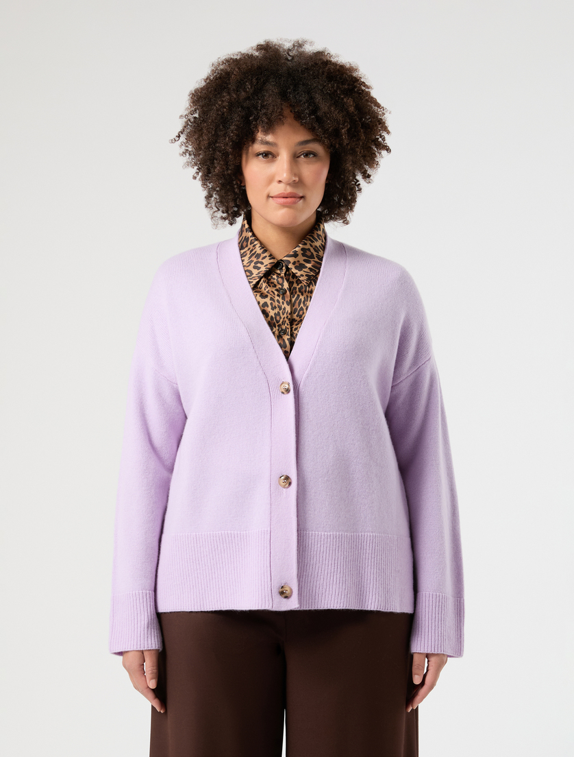 Wool cardigan - LILAC - Marina Rinaldi - 3