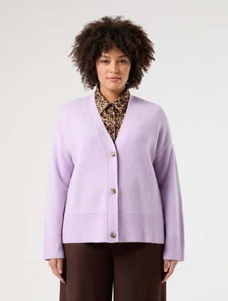 Wool cardigan - LILAC