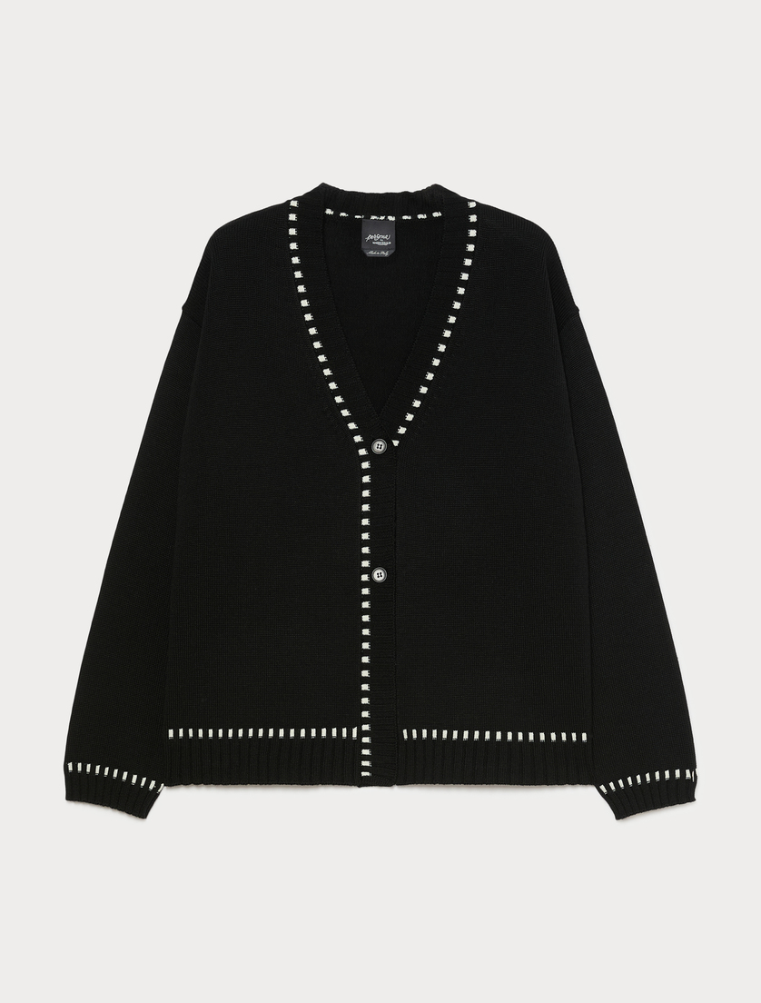 Cardigan en laine mélangée - NOIR - Marina Rinaldi