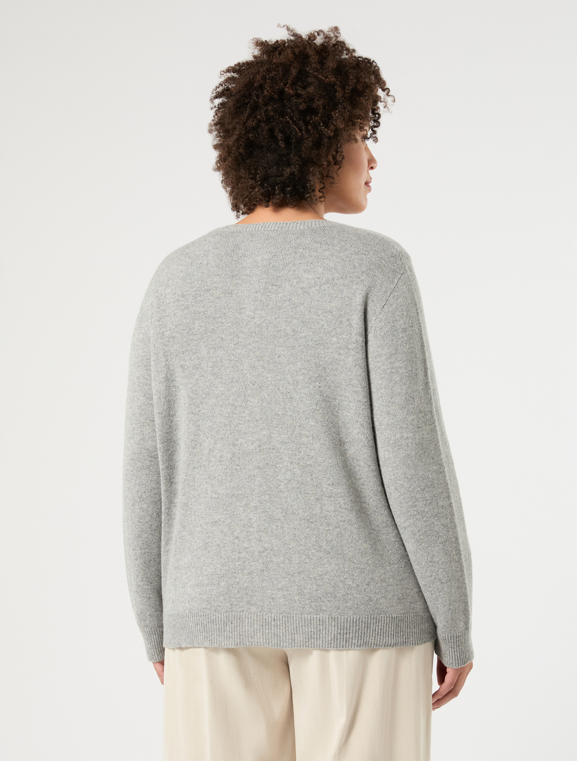 Cardigan aus Wolle und Kaschmir - HELLGRAU - Marina Rinaldi - 4