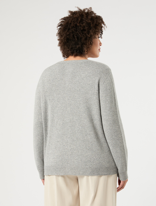 Cardigan aus Wolle und Kaschmir - HELLGRAU - Marina Rinaldi - 4