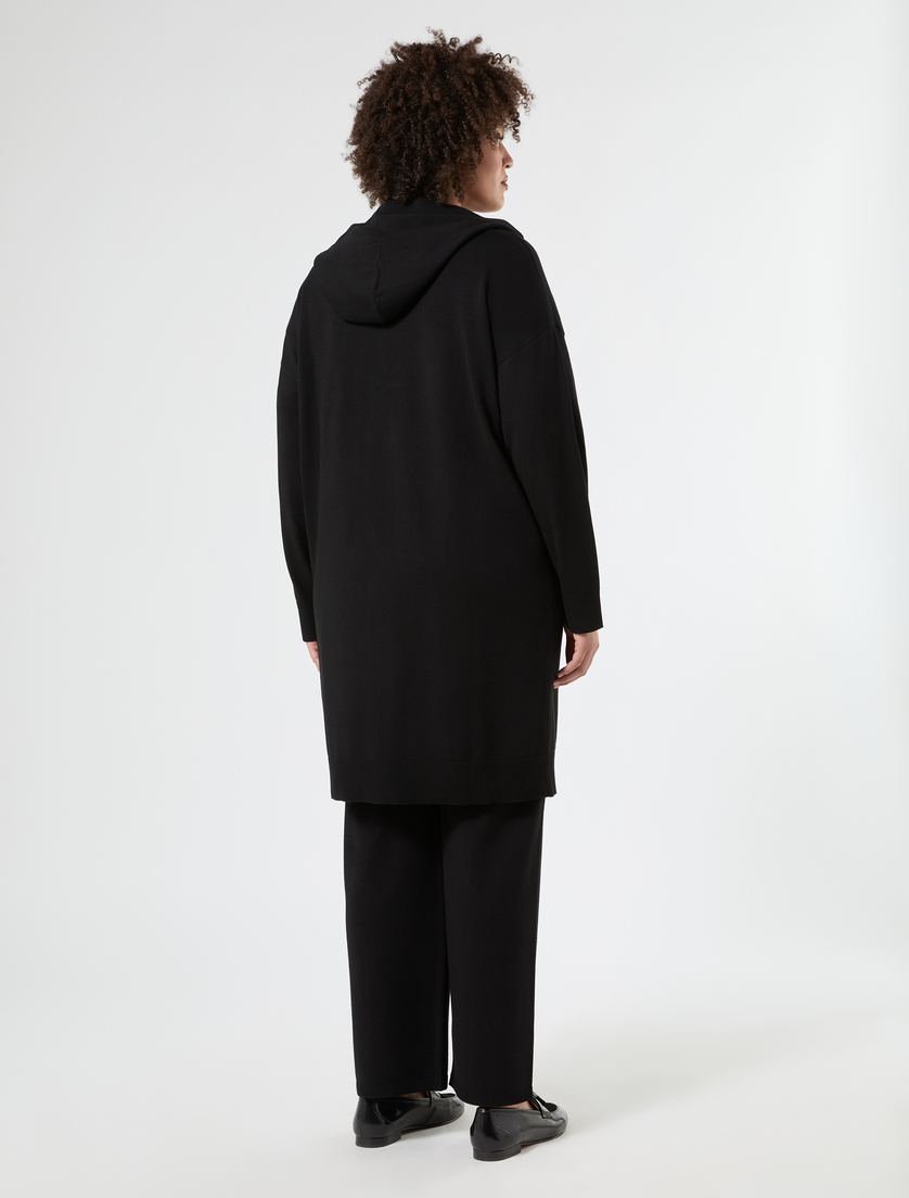 Maxi-Cardigan aus Viskose - SCHWARZ - Marina Rinaldi - 4