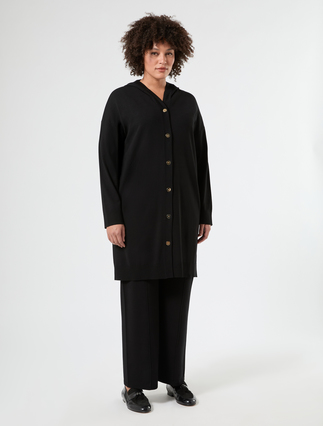 Maxi-Cardigan aus Viskose - SCHWARZ - Marina Rinaldi - 3