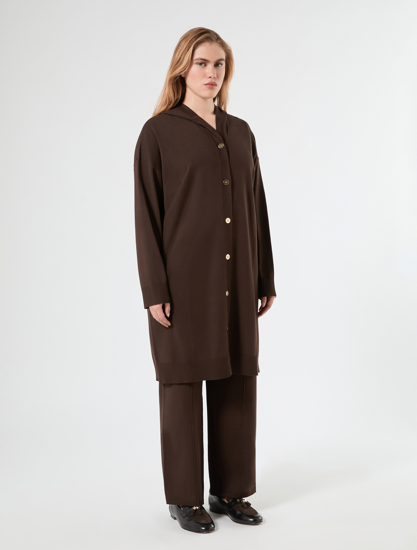 Maxi-Cardigan aus Viskose - KAKAO - Marina Rinaldi - 3