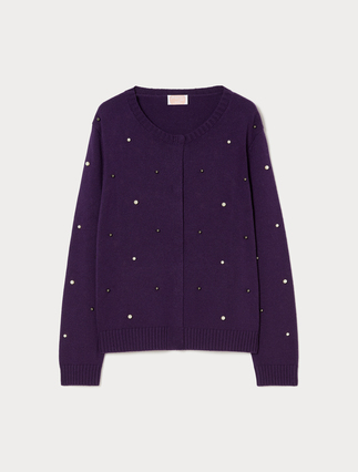 Embroidered wool and cashmere cardigan - Marina Rinaldi