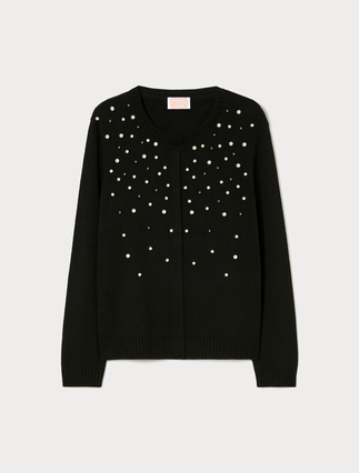 Embroidered wool and cashmere cardigan - Marina Rinaldi