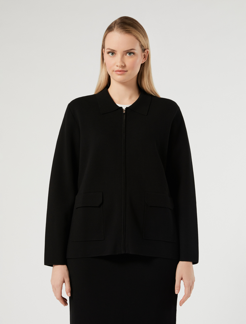 Viscose jacket - BLACK - Marina Rinaldi - 3