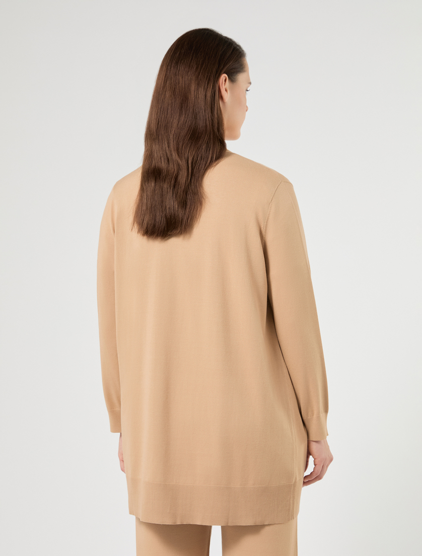 Long viscose cardigan - CAMEL - Marina Rinaldi - 4