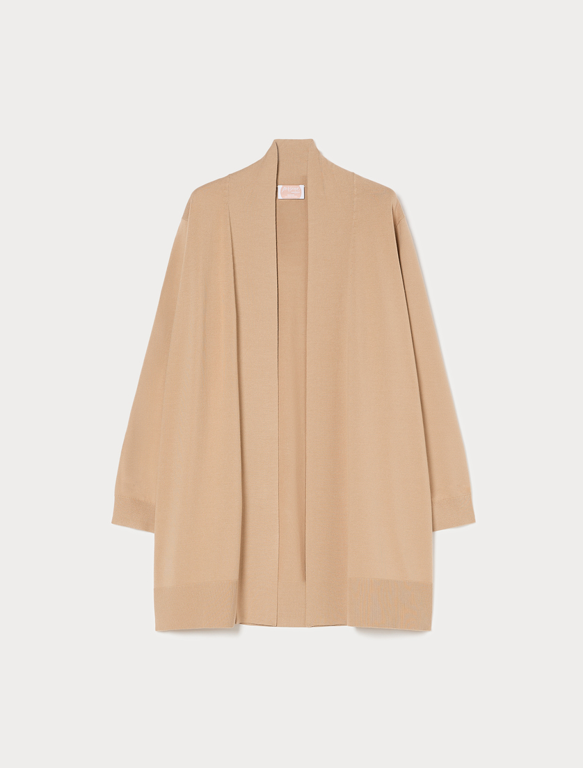 Long viscose cardigan - CAMEL - Marina Rinaldi
