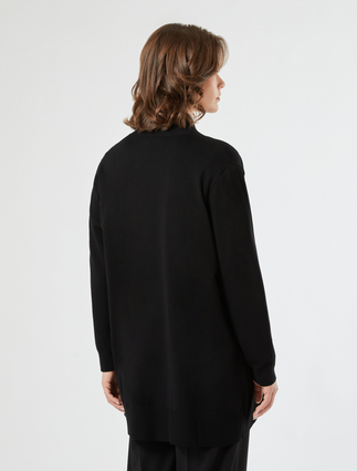 Long viscose cardigan - BLACK - Marina Rinaldi - 4