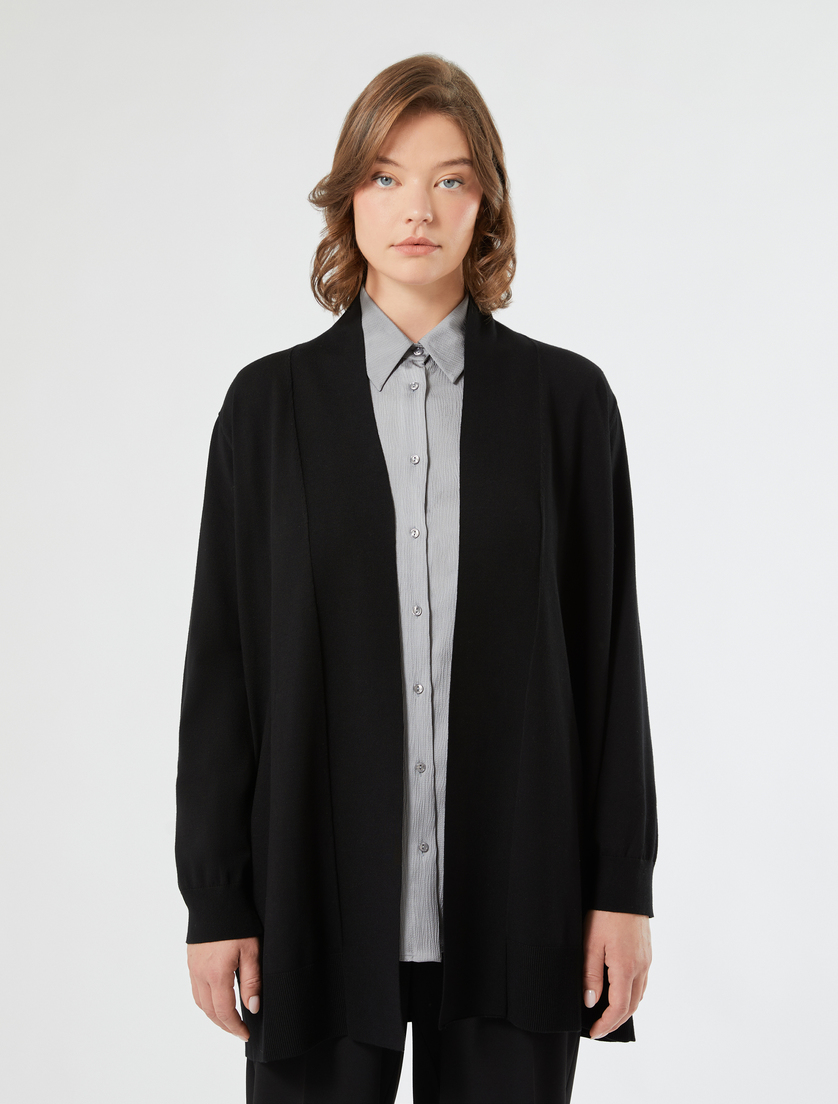 Long viscose cardigan - BLACK - Marina Rinaldi - 3