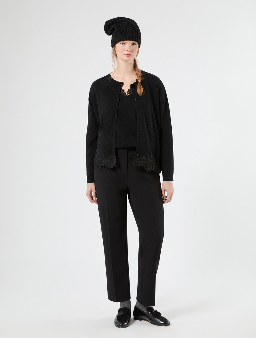Cardigan aus Wolle mit Spitze - Marina Rinaldi