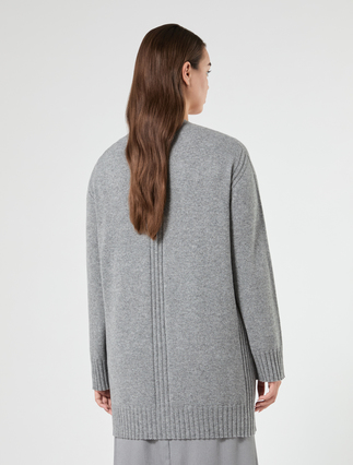 Cashmere-blend cardigan - MEDIUM GREY - Marina Rinaldi - 4