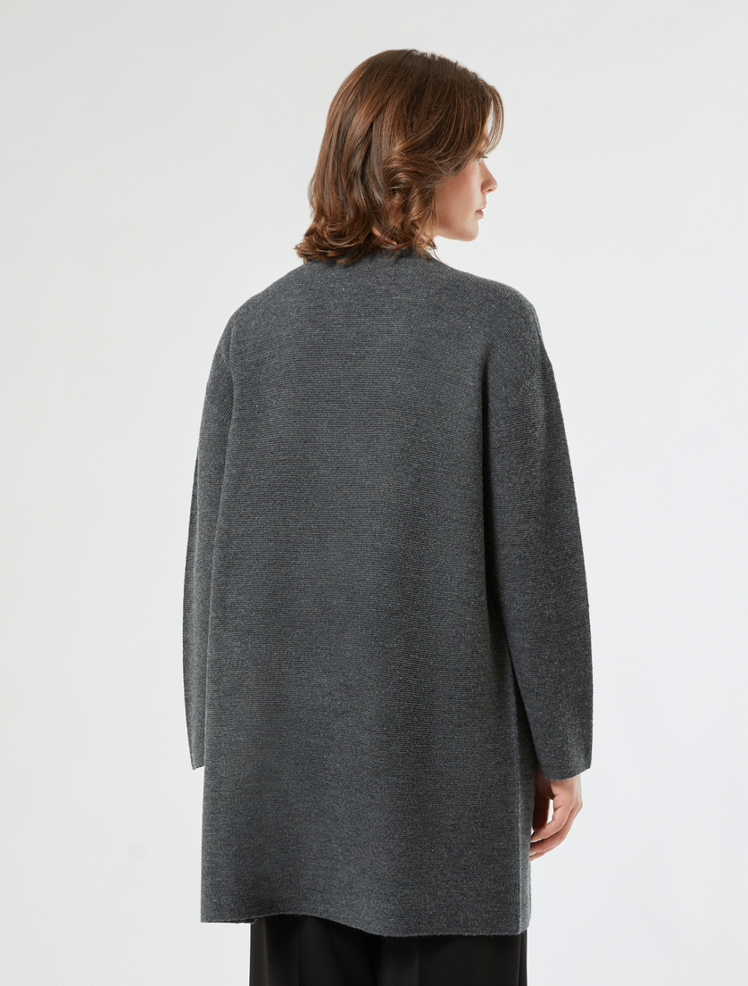 Wool-blend cardigan - DARK GREY - Marina Rinaldi - 4