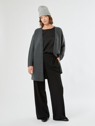 Wool-blend cardigan - DARK GREY - Marina Rinaldi - 2