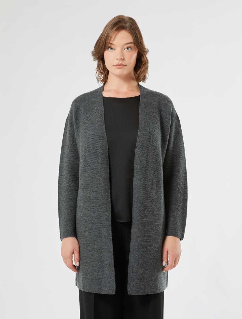 Wool-blend cardigan - DARK GREY - Marina Rinaldi - 3
