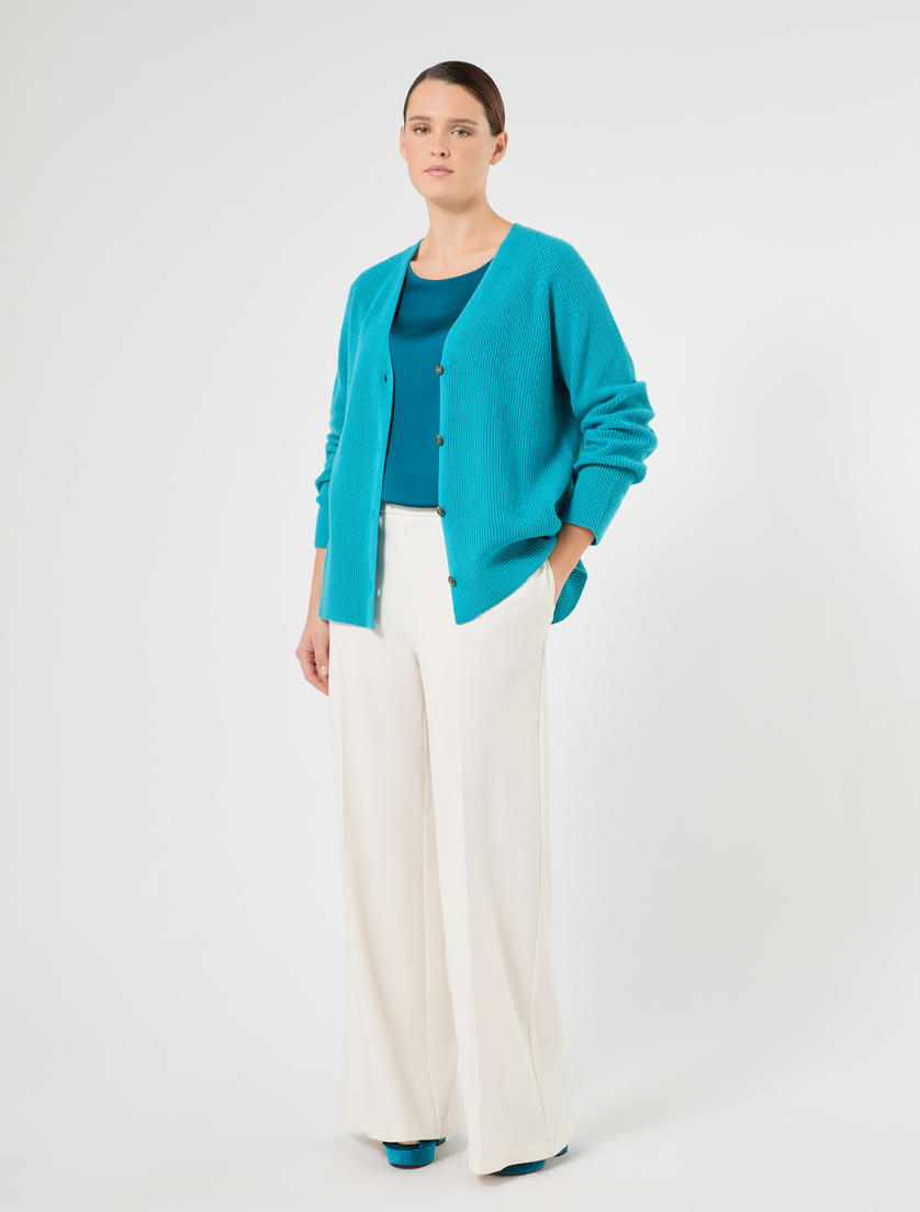 Cashmere-blend cardigan - TURQUOISE - Marina Rinaldi - 2