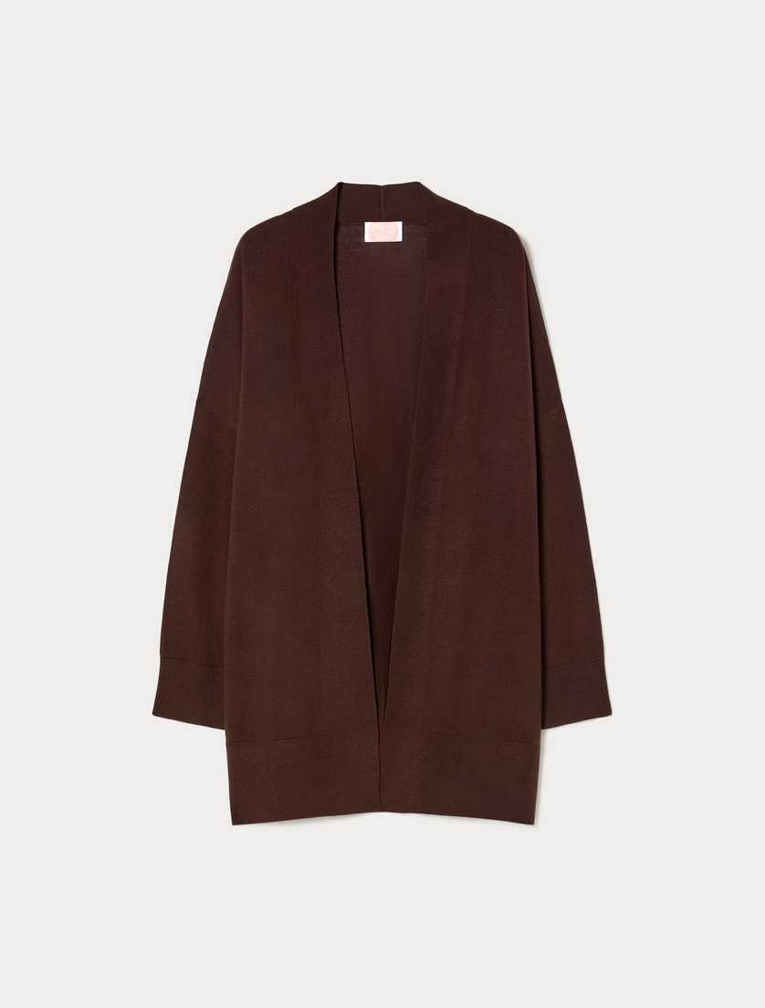 Wool-blend cardigan - COCOA - Marina Rinaldi