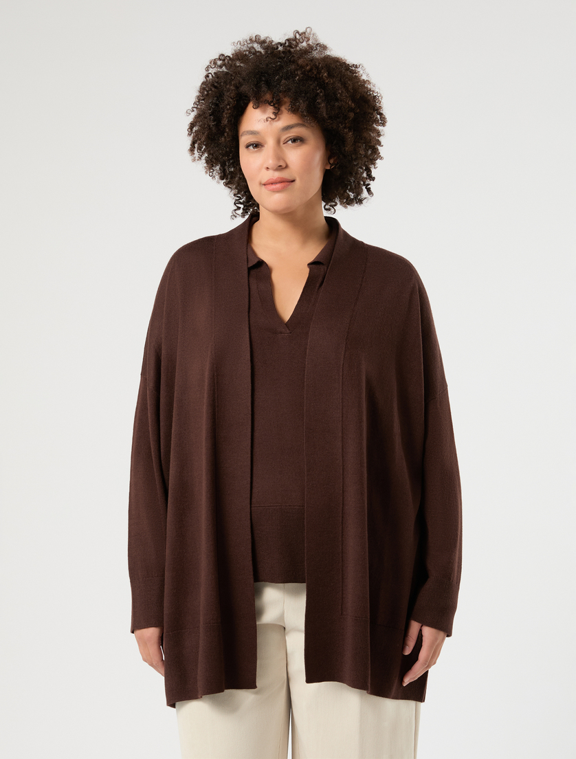 Wool-blend cardigan - COCOA - Marina Rinaldi - 3