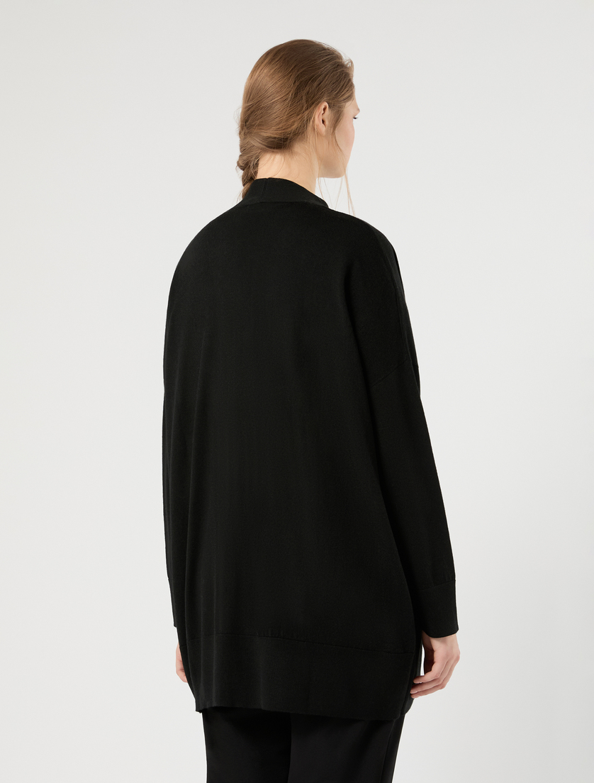 Wool-blend cardigan - BLACK - Marina Rinaldi - 4