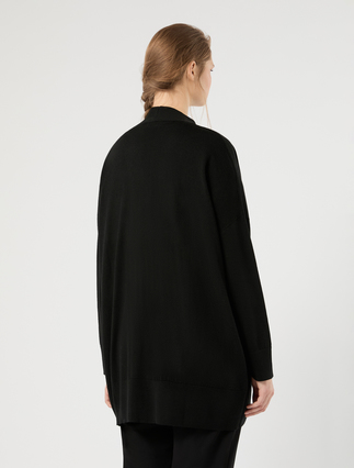 Wool-blend cardigan - BLACK - Marina Rinaldi - 4