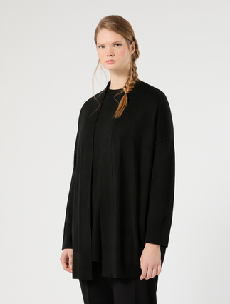 Wool-blend cardigan - BLACK - Marina Rinaldi - 3