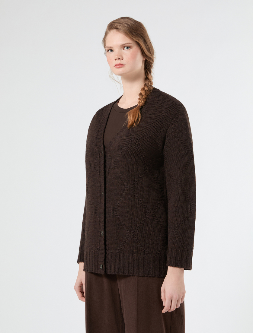 Cardigan aus Wollmischgewebe - KAKAO - Marina Rinaldi - 3