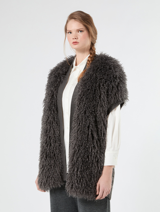 Knitted waistcoat - MEDIUM GREY