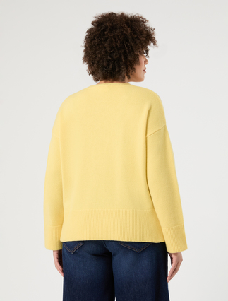 Wool sweater - PALE YELLOW - Marina Rinaldi - 4