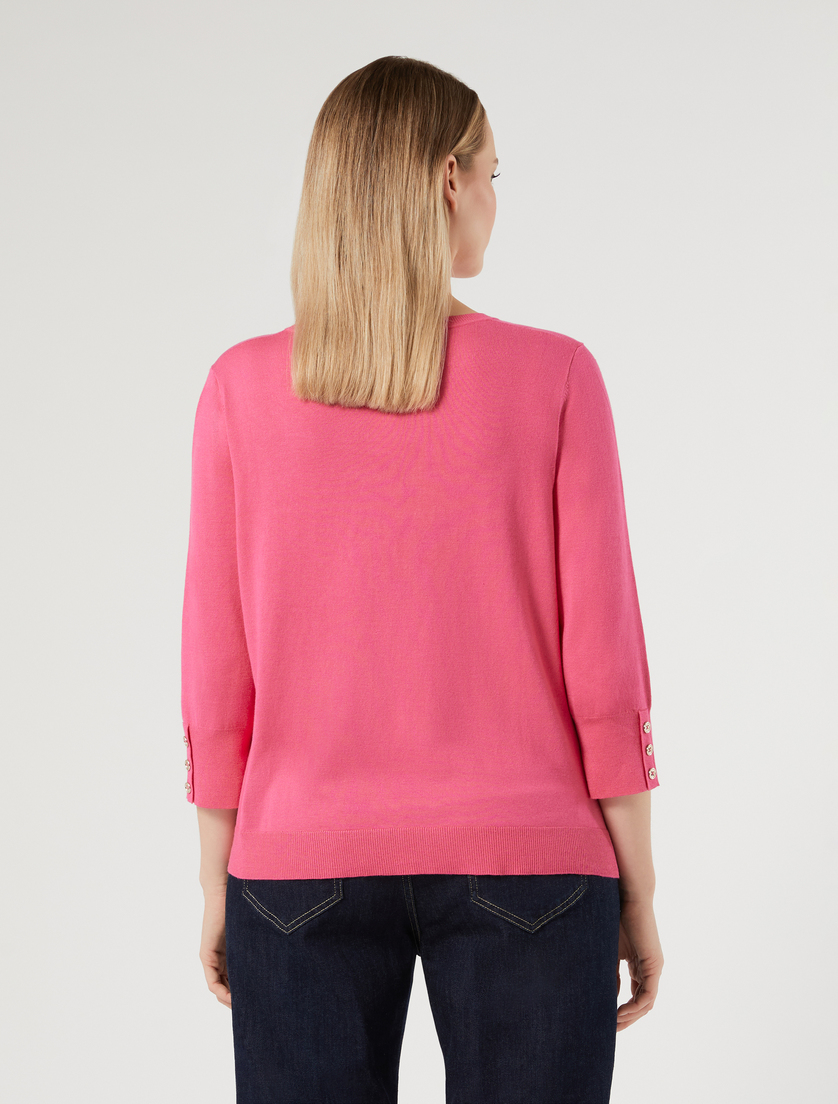 Stretch viscose sweater - RASPBERRY - Marina Rinaldi - 4