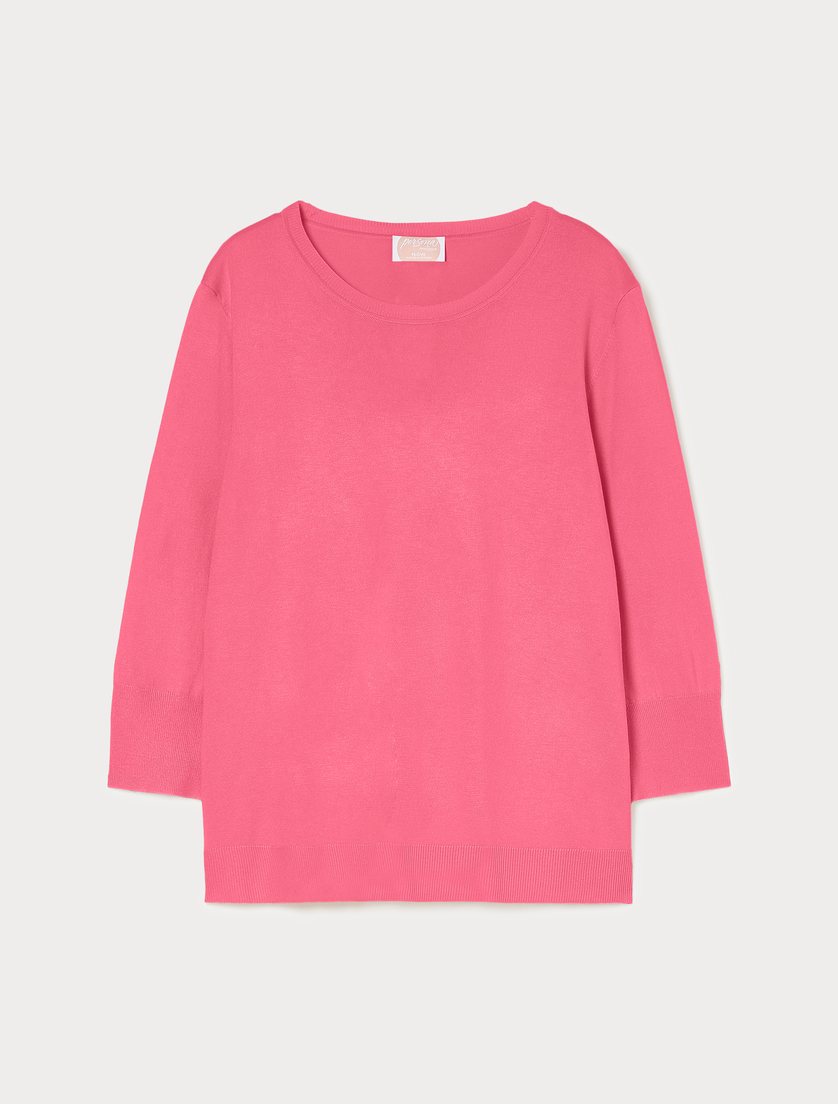 Stretch viscose sweater - RASPBERRY - Marina Rinaldi