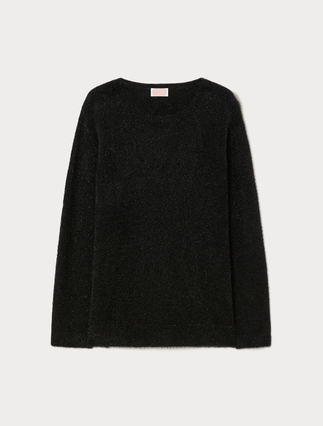 Jumper in frosted-effect yarn - BLACK - Marina Rinaldi - 1