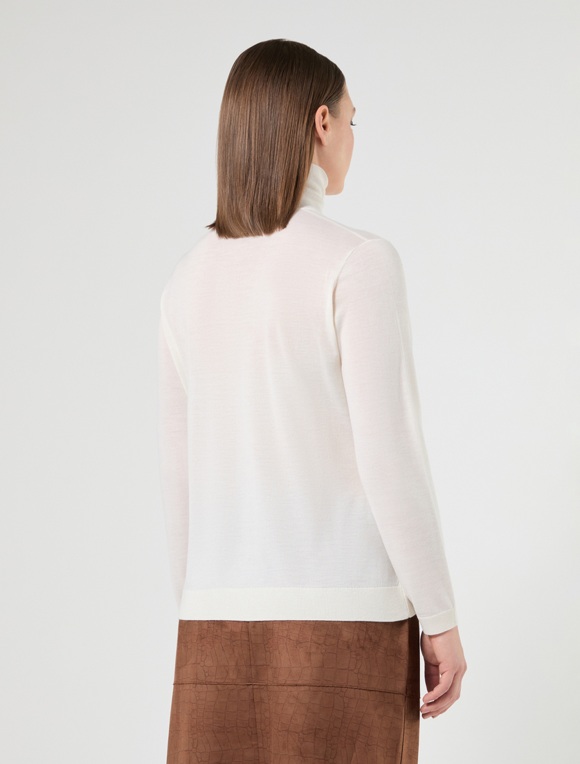 Pure wool polo-neck sweater - WHITE - Marina Rinaldi - 4